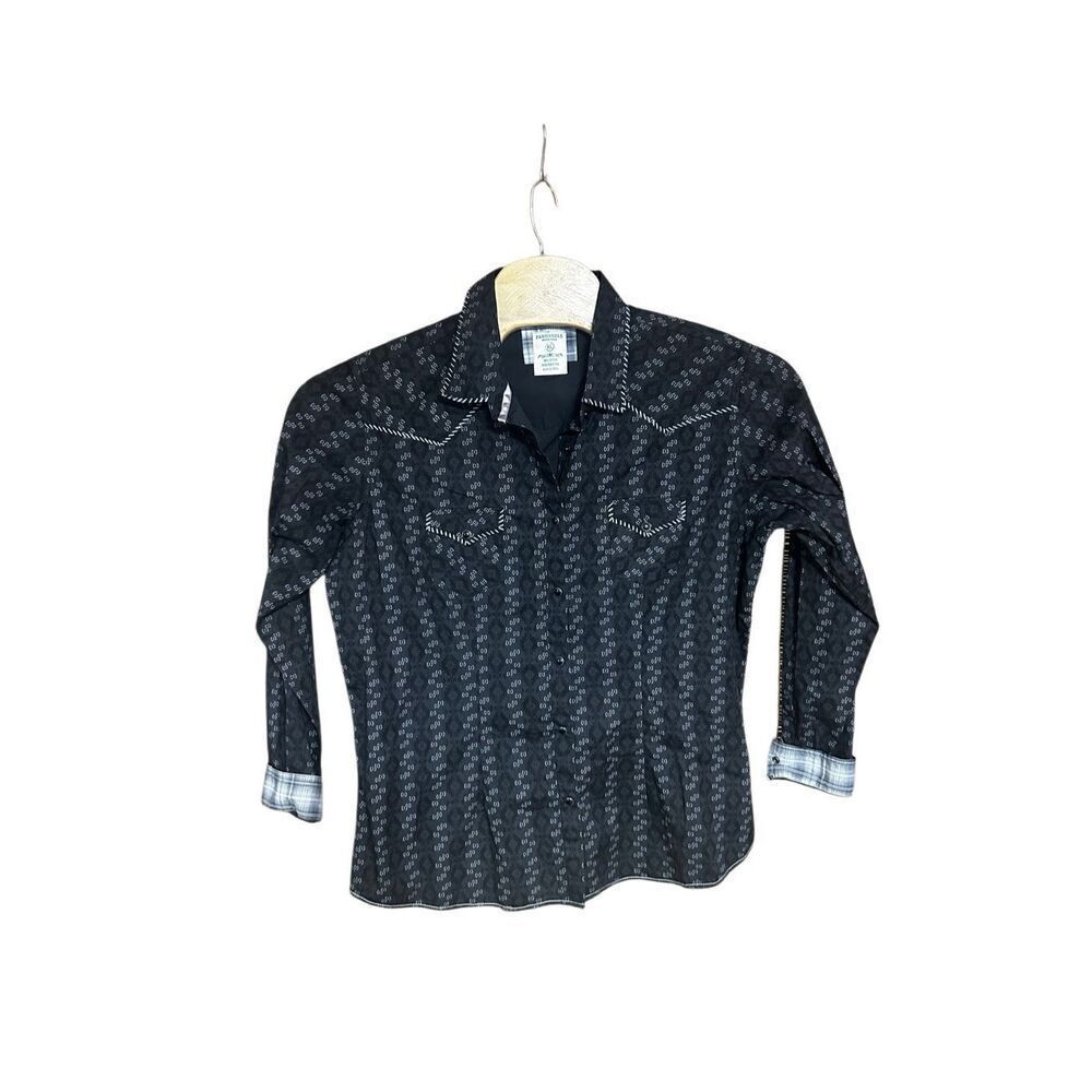 Panhandle Rough Stock Extra Large (XL) Western Black Pearl Snap